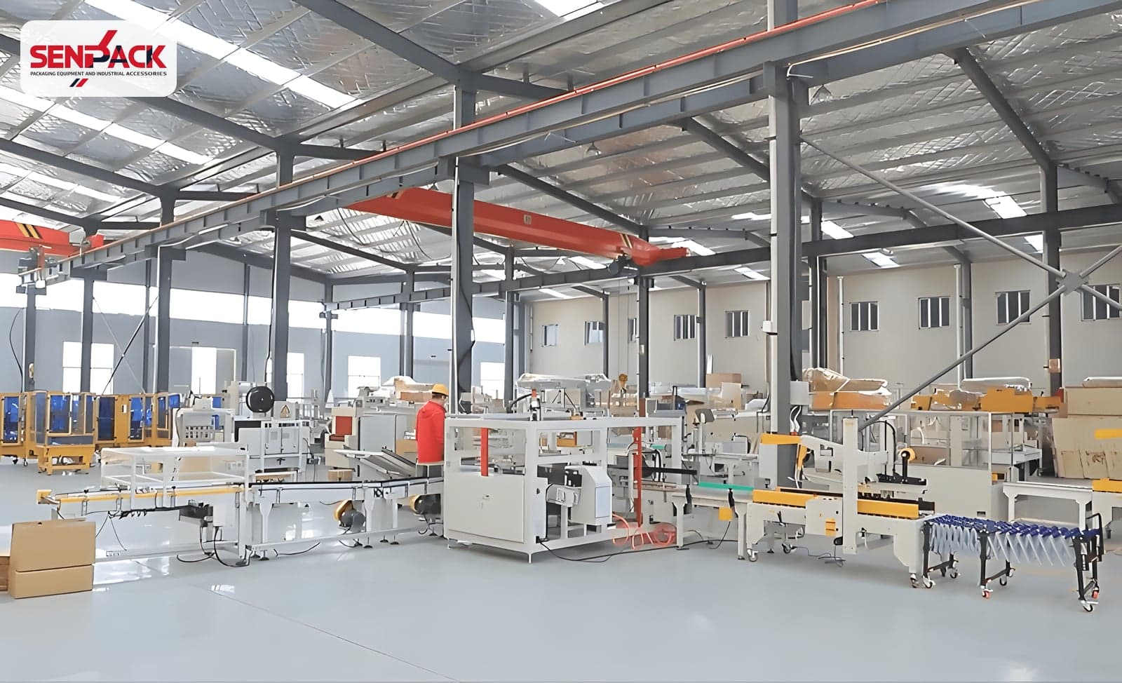 Dây chuyền xếp sản phẩm vào thùng carton