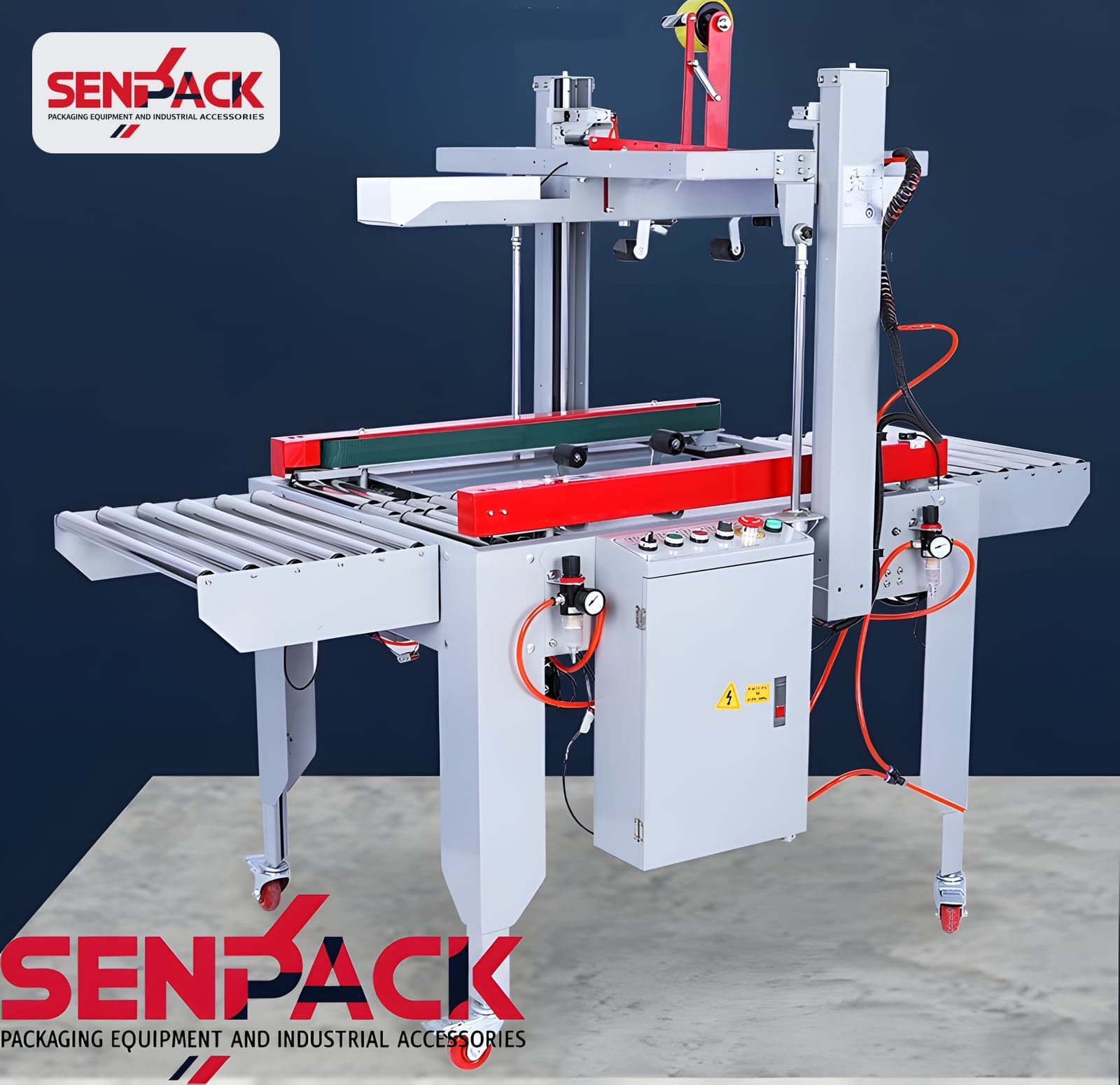 Máy dán thùng carton tự động điều chỉnh theo kích thước thùng