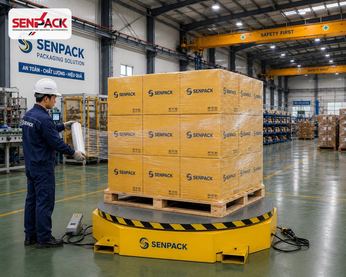 Bàn Xoay Quấn Màng Pallet SENPACK SP-BT-800