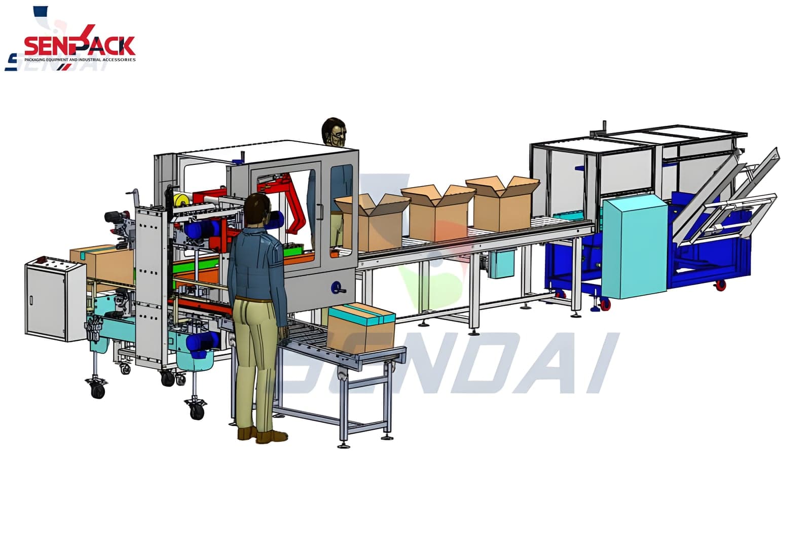 Dây chuyền dán thùng carton tự động