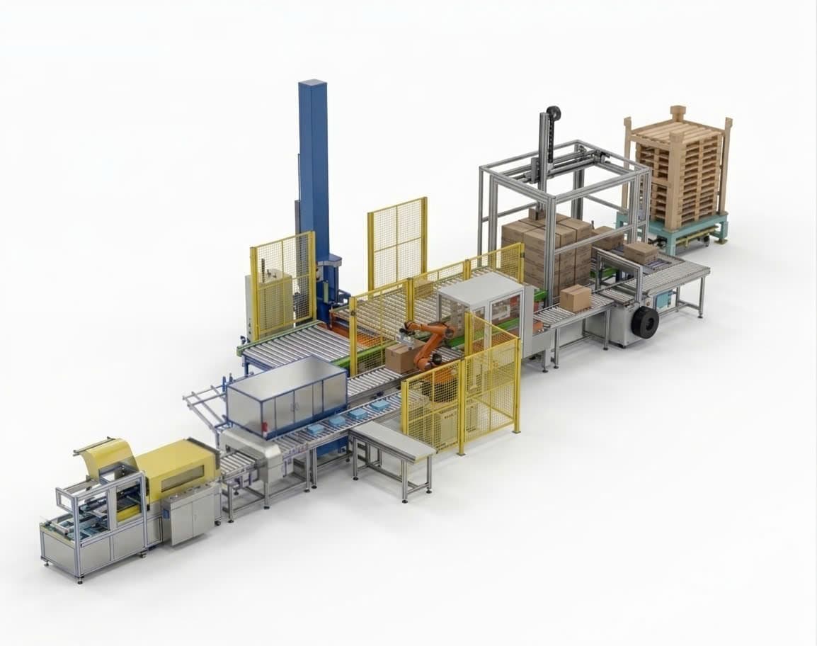 Mô hình dây chuyền đóng gói tự động SENPACK