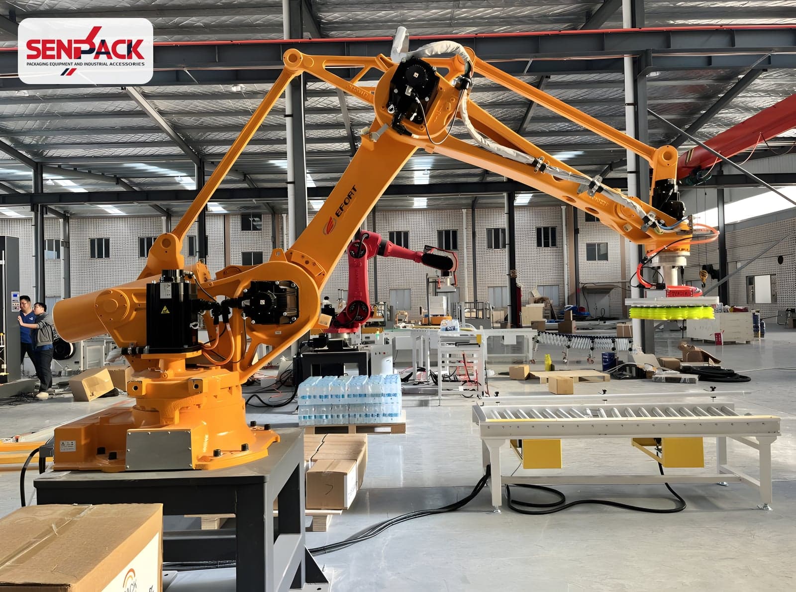 Hệ thống Robot bốc xếp thùng hàng lên Pallet