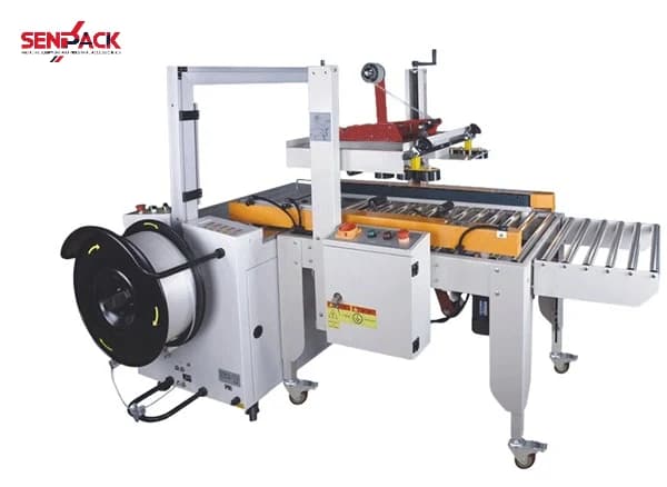 Máy dán thùng và máy đóng đai tự động (Automatic tape box case Carton sealer & Strapping Machine)