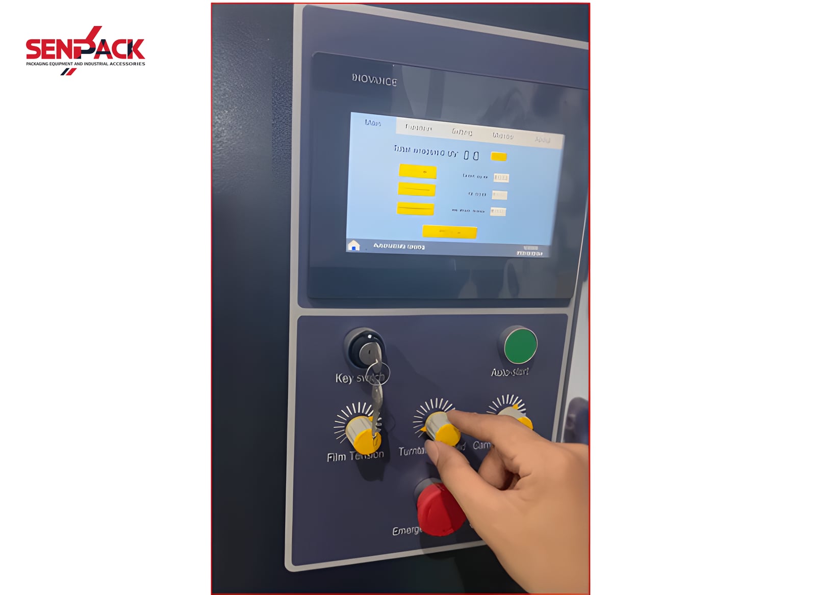 Màn hình HMI máy quấn màng pallet